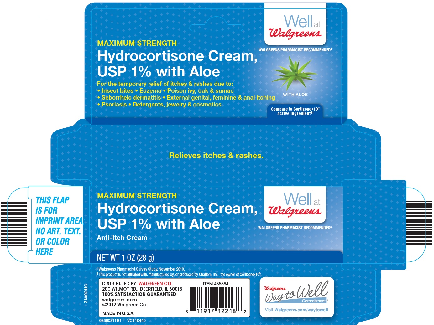 Hydrocortisone Maximum Strength (Hydrocortisone) Cream Walgreen Company.