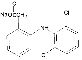 Diclofenac Sodium (structural formula)