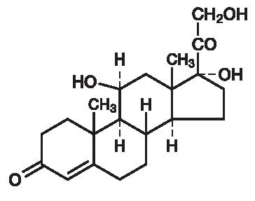 image of hydrocortisone chemical structure
