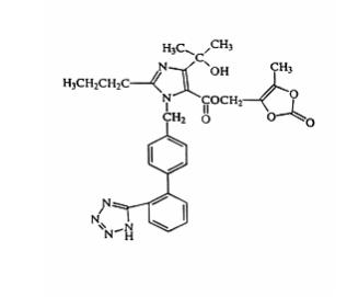 image of olmesartan medoxomil chemical structure